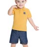 04 conjunto infantil menino polo e bermuda jeans elian