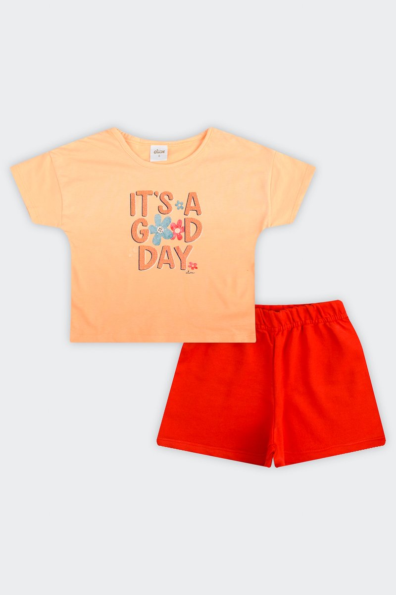 01 conjunto infantil menina good day elian