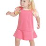02 conjunto infantil menina blusa e vestido elian