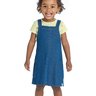 02 conjunto infantil menina blusa e vestido jeans elian