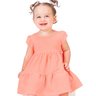 01 vestido bebe menina em tecido bee honey marlan