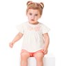 01 conjunto bebe menina blusa e short marlan