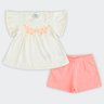 02 conjunto bebe menina blusa e short marlan