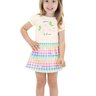 01 conjunto infantil menina body e saia marlan