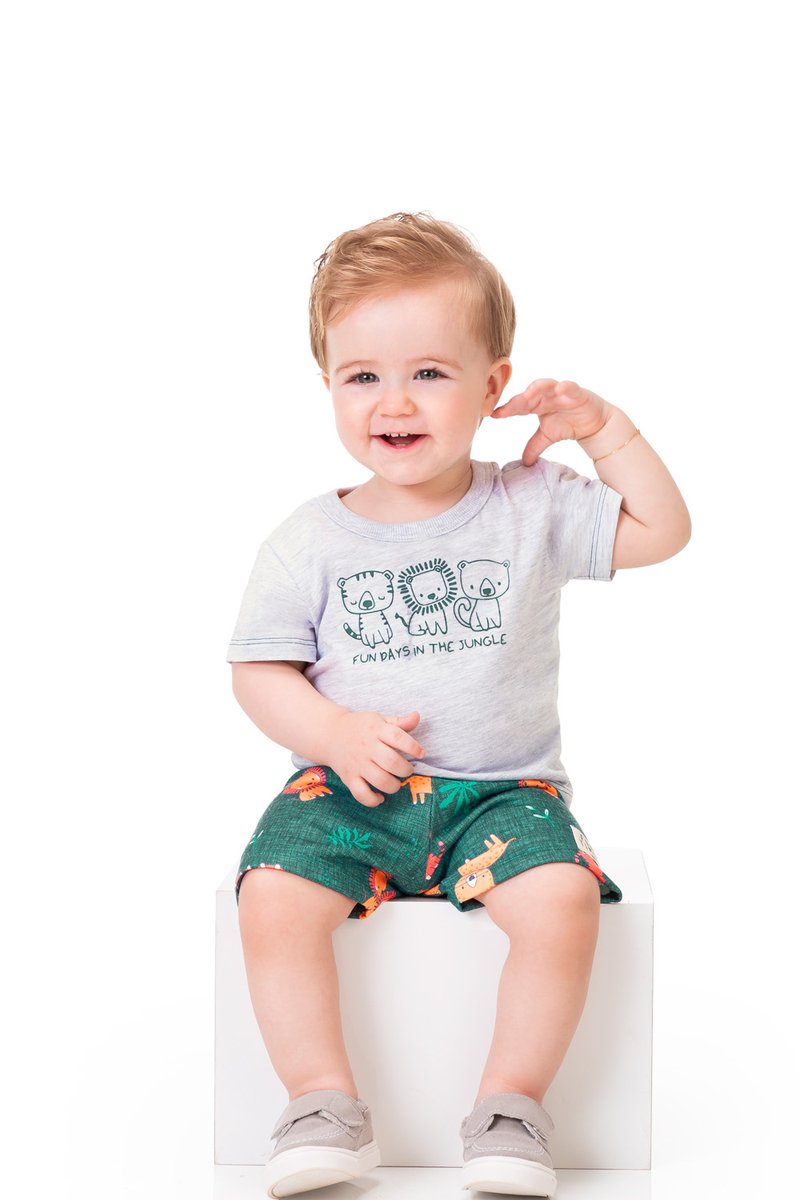 01 conjunto bebe menino jungle marlan