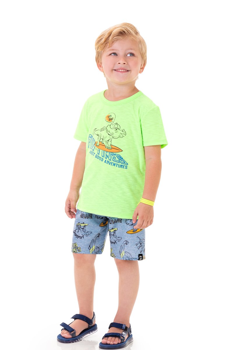 01 conjunto infantil menino fun times marlan