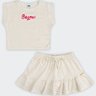 02 conjunto infantil menina blusa e saia marlan