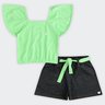 05 conjunto infantil menina short moletinho jeans marlan