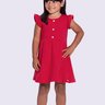 01 vestido infantil menina malha nikko botoes alakazoo