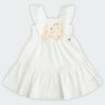 02 vestido infantil menina malha waffle bordado alakazoo