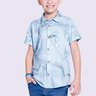 01 camisa infantil menino meia malha estampada alakazoo