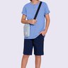 01 conjunto infantil menino bermuda sarja alakazoo