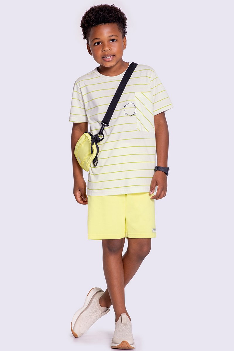 01 conjunto infantil menino listras alakazoo
