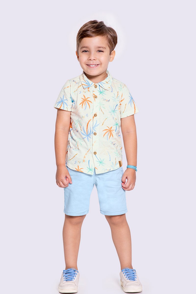 01 conjunto camisa infantil menino alakazoo