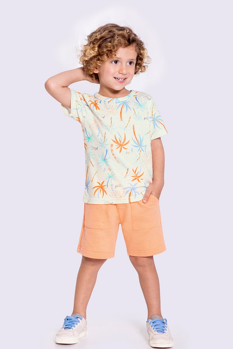 01 conjunto infantil menino coqueiros alakazoo