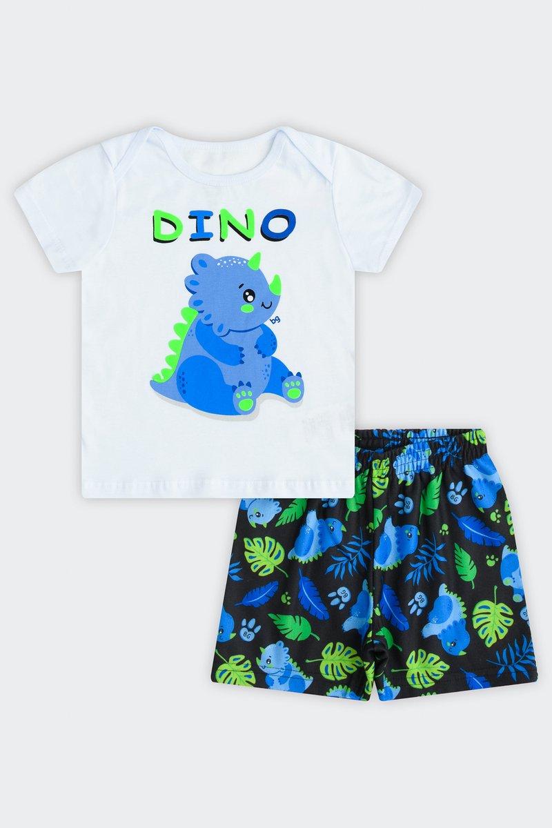 01 conjunto bebe menino dino boca grande