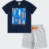 01 conjunto infantil menino shark boca grande