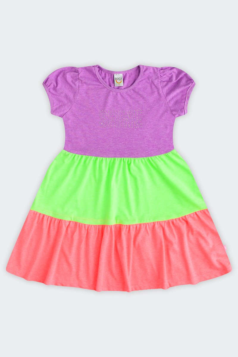 01 vestido infantil menina tres marias boca grande