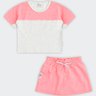 01 conjunto infantil menina blusa e saia boca grande