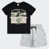 01 conjunto infantil menino style boca grande