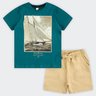 01 conjunto infantil menino barco glinny
