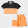 01 conjunto infantil menino polo e bermuda sarja glinny