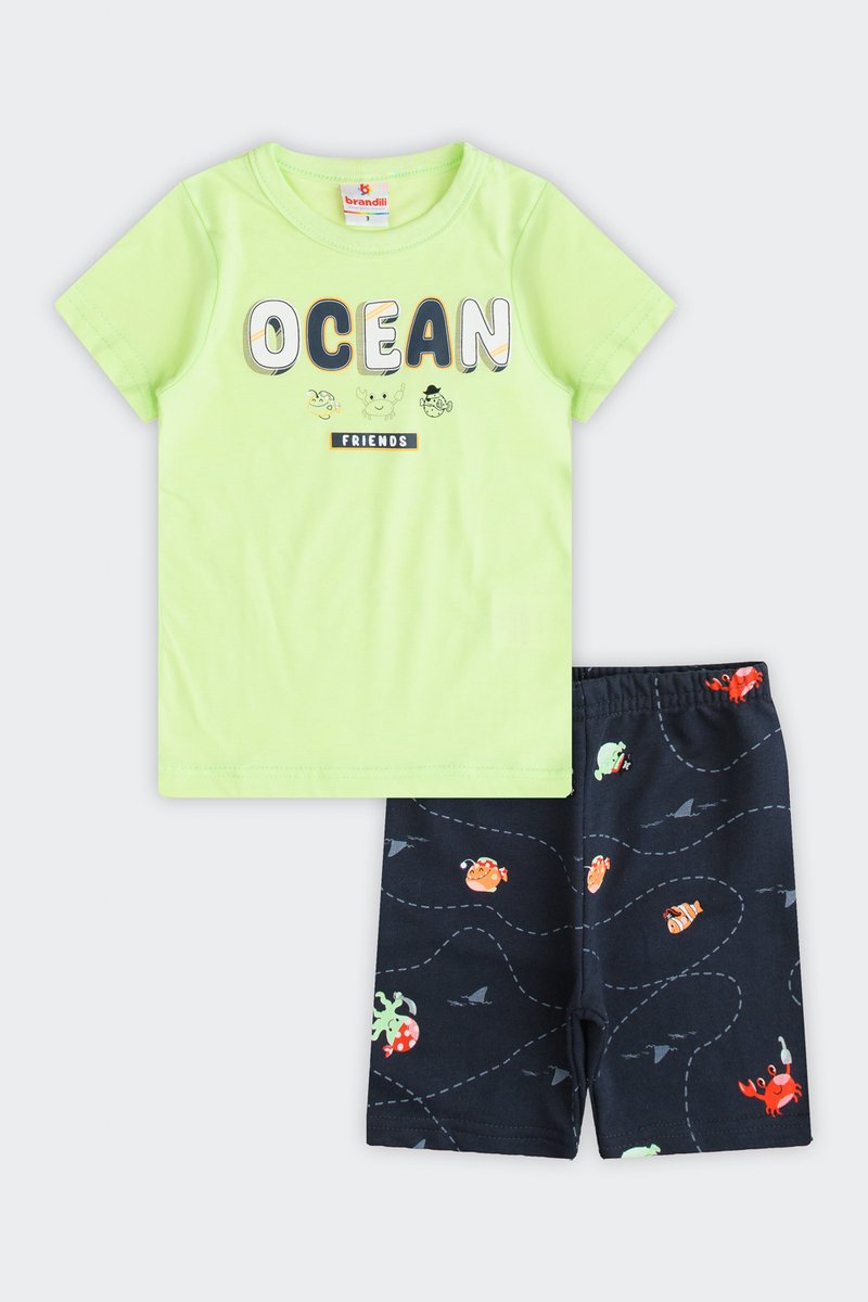 01 conjunto infantil menino ocean brandili