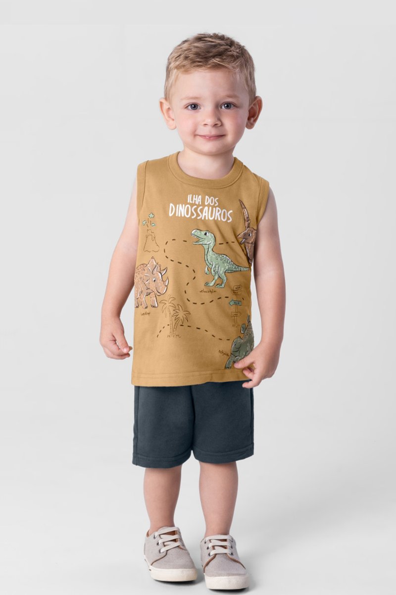 04 conjunto regata infantil menino dinos brandili