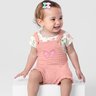 04 conjunto bebe menina blusa e jardineira brandili