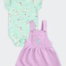 01 conjunto bebe menina body e salopete brandili