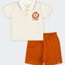 01 conjunto polo bebe menino lion brandili
