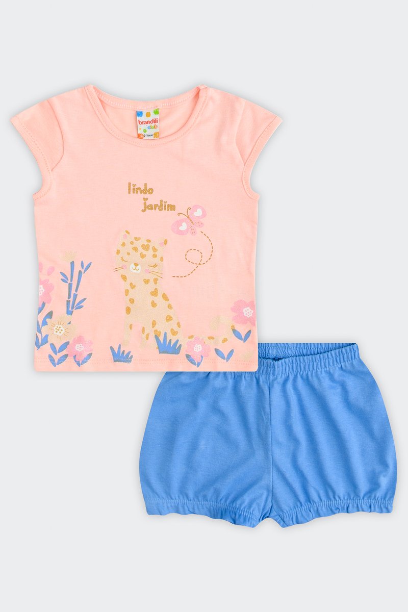 01 conjunto bebe menina lindo jardim brandili