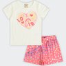 01 conjunto infantil menina love girl brandili