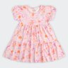 01 vestido infantil menina meia malha floral brandili