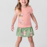 04 conjunto infantil menina blusa e short saia brandili