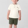 04 conjunto infantil menino bermuda sarja linho mundi