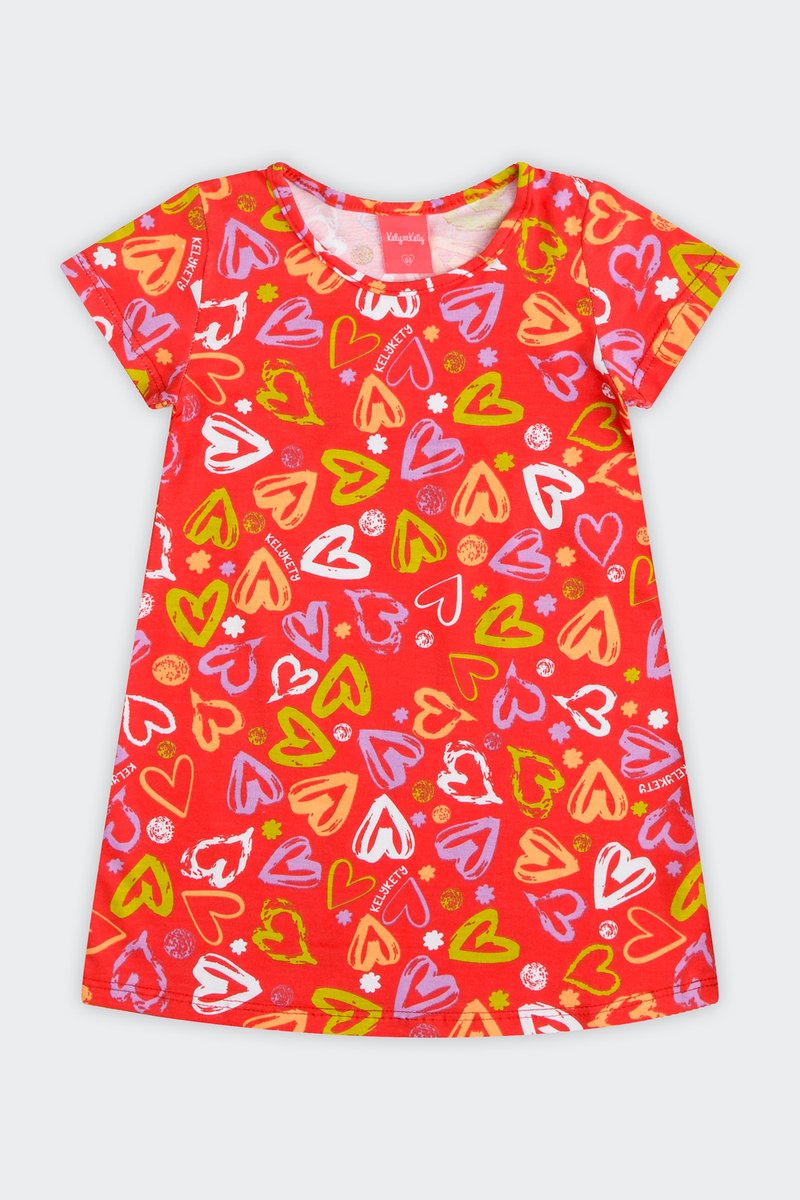 02 vestido infantil menina meia malha coracoes kely kety