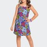 01 vestido infantil menina meia malha flores kely kety