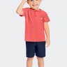 01 conjunto infantil menino camiseta henley reirex
