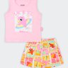 01 conjunto regata infantil menina arara fakini