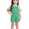 05 conjunto infantil menina blusa e jardineira fakini