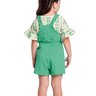 06 conjunto infantil menina blusa e jardineira fakini