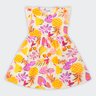 05 vestido infantil menina malha florene abacaxi fakini