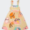 01 vestido midi infantil menina cotton flores fakini