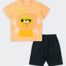 01 conjunto infantil menino leao interativo fakini