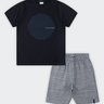 06 conjunto infantil menino camiseta e bermuda alakazoo