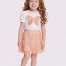 01 conjunto infantil menina saia tule alakazoo