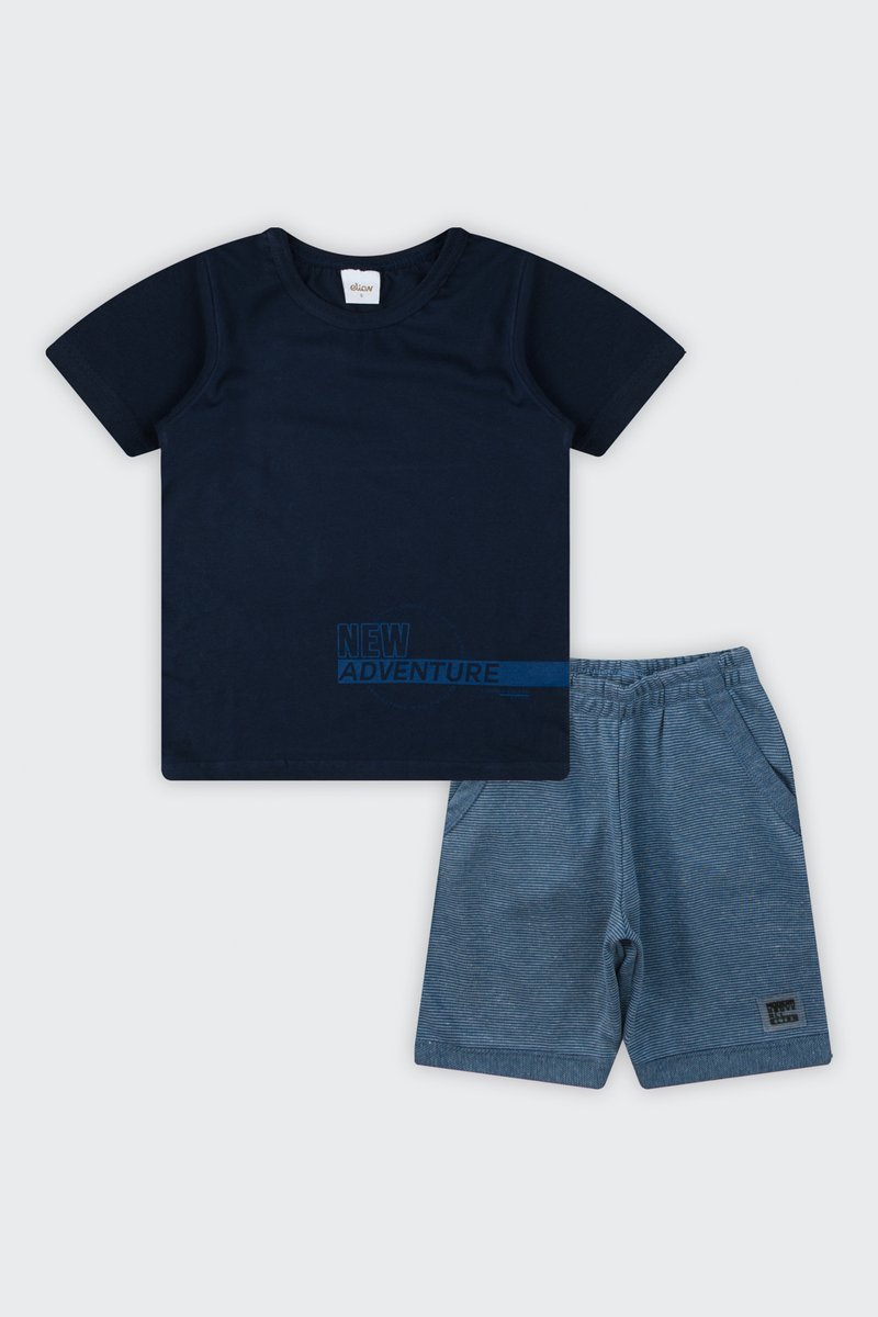 01 conjunto infantil menino new adventure elian
