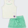 01 conjunto infantil menina regata e saia elian