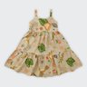 01 vestido infantil menina em viscose estampada elian